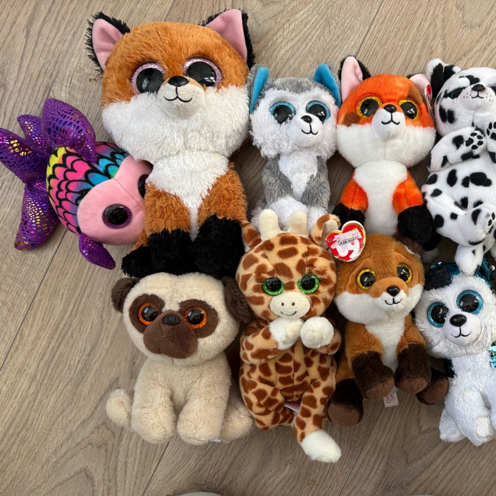 TY Beanie Boos Bundle Lot of 13 Plush w/ Tags Mixed Animals - Picture 2 of 2